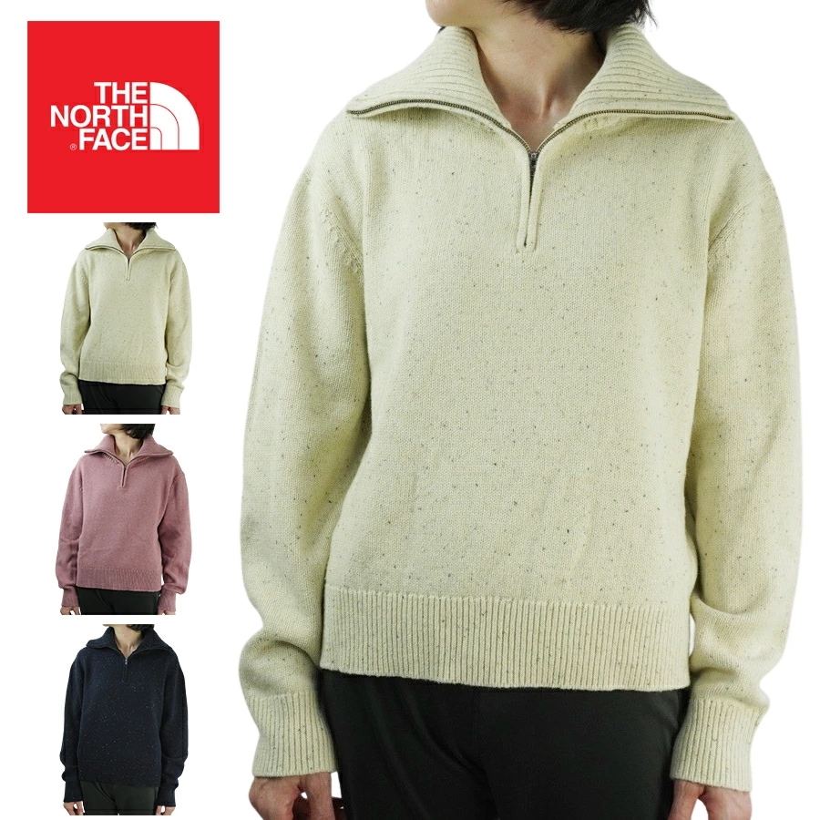 ノースフェイスTHE NORTH FACEレディース ニットW CRESTVIEW QUARTERZIP SWEATERウィメンズ クレストビュー クオータージ