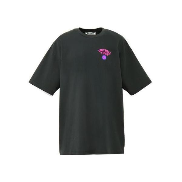 オニツカタイガー半袖Tシャツ 2183B561 400 1 BLUE GREY PINK DOM