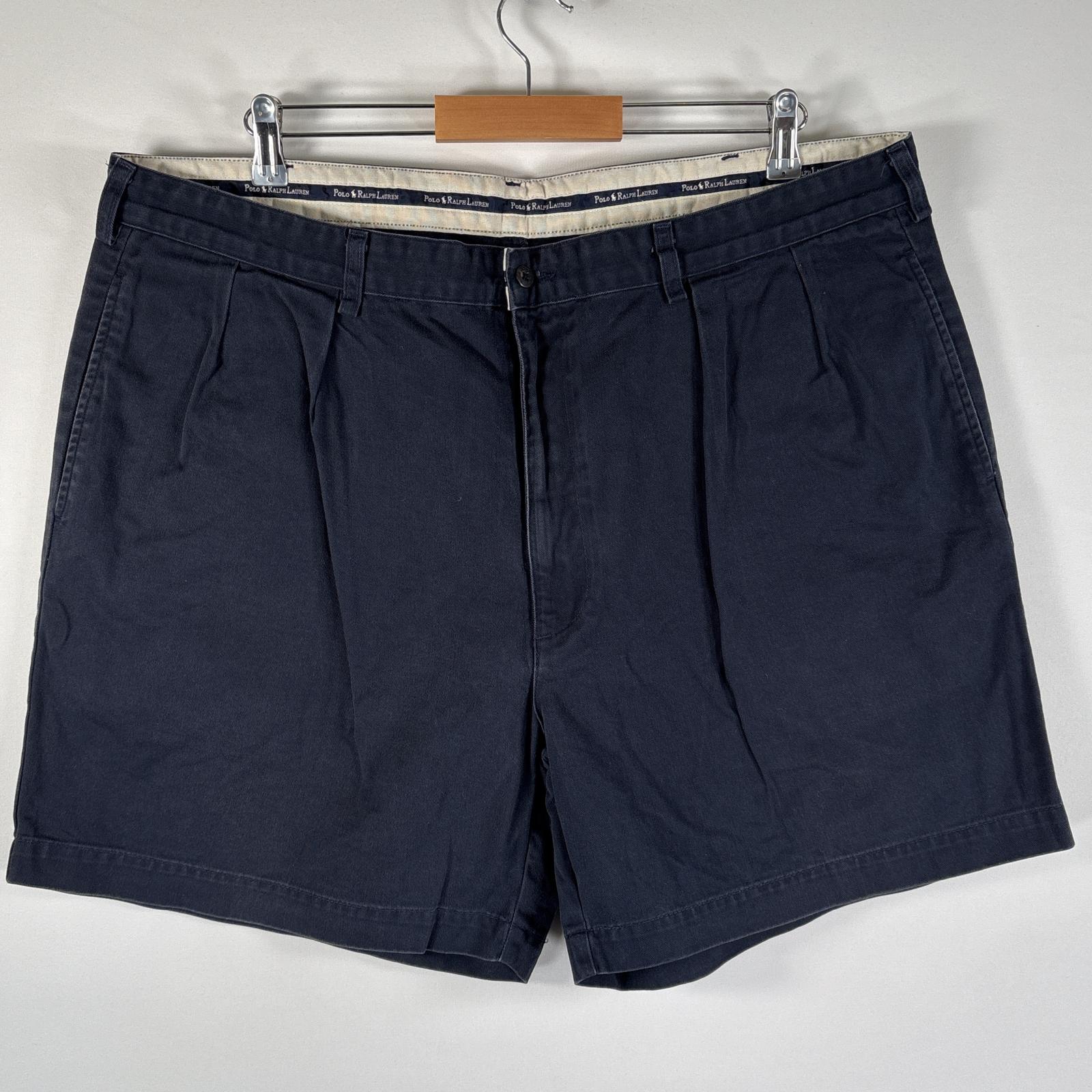 古着 90s/90年代 USA製 ショートパンツ チノパン ポロチノ 大きいサイズ w42 ネイビー メンズ