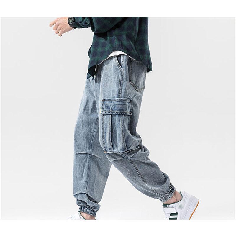 超人気 極太 デニム ジーンズ パンツ カーゴパンツ メンズ ルーズフィット ヒップホップ ストリート系 ワイドパンツ バギーパンツ 大きいサイズ ゆったり