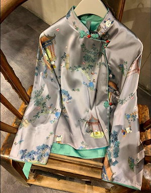 チャイナ服ブラウスレディース長袖シャツ 可愛い韓国ファッション NC316