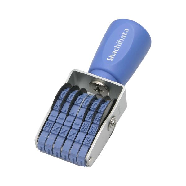 （まとめ） シヤチハタ 回転ゴム印 エルゴグリップ 欧文6連 3号 ゴシック体 CF-63G 1個 (×3セット)