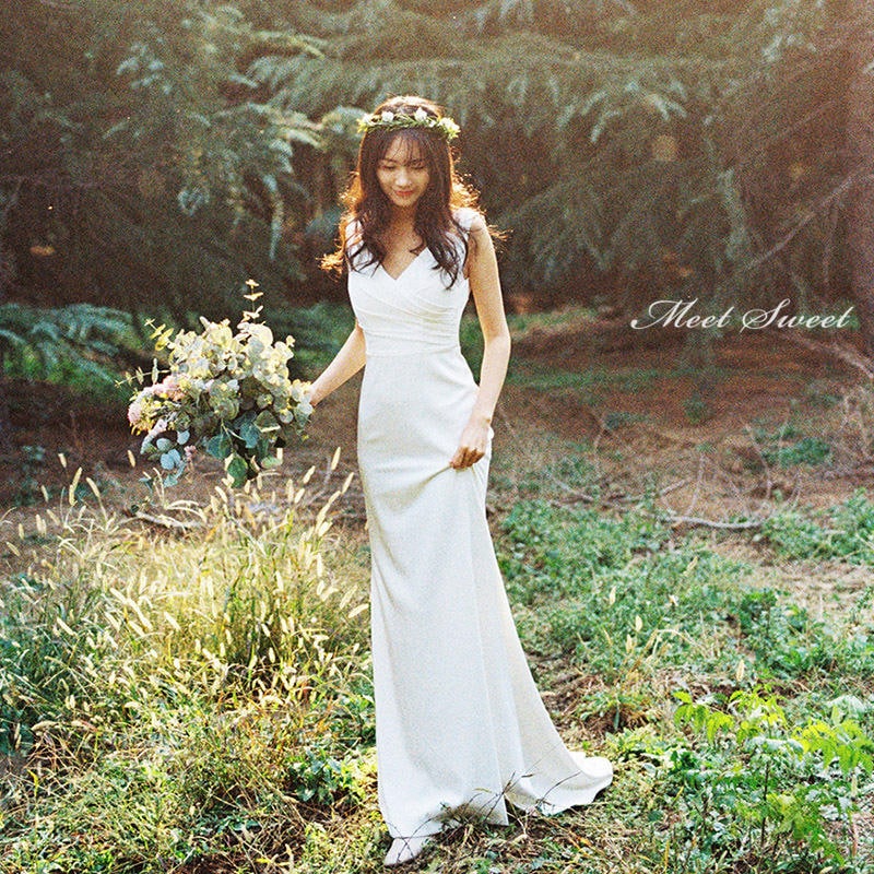 ウエディングドレス ウェディングドレス ロングドレス マーメイドラインドレス マーメイドドレス スレンダー リゾートドレス 結婚式 二次会ドレス 花嫁 ホワイト ブライズメイド 大きいサイズ 披露宴