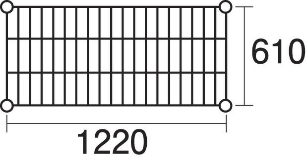 本間冬治工業 304耐冷仕様弁慶ステンレスシェルフ 棚 奥行610x幅1220mm 耐冷-610-1220