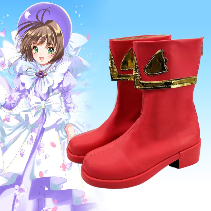 カードキャプターさくら 木之本桜コス靴 2dアニメショーパフォーマンスシューズ