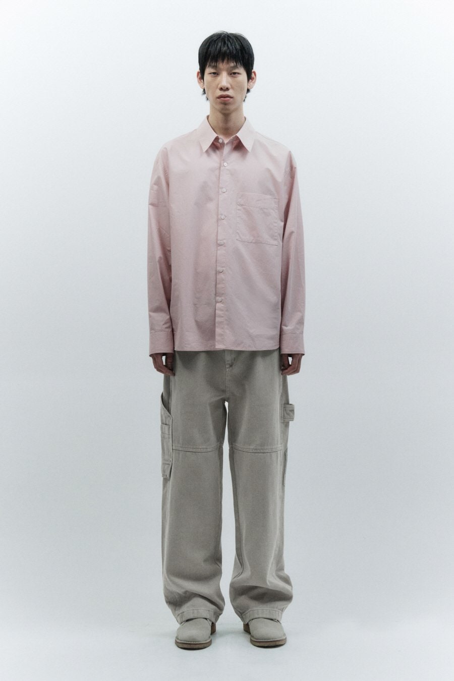 【INSILENCE】 GARMENT DYED PAINTER PANTS : BEIGE