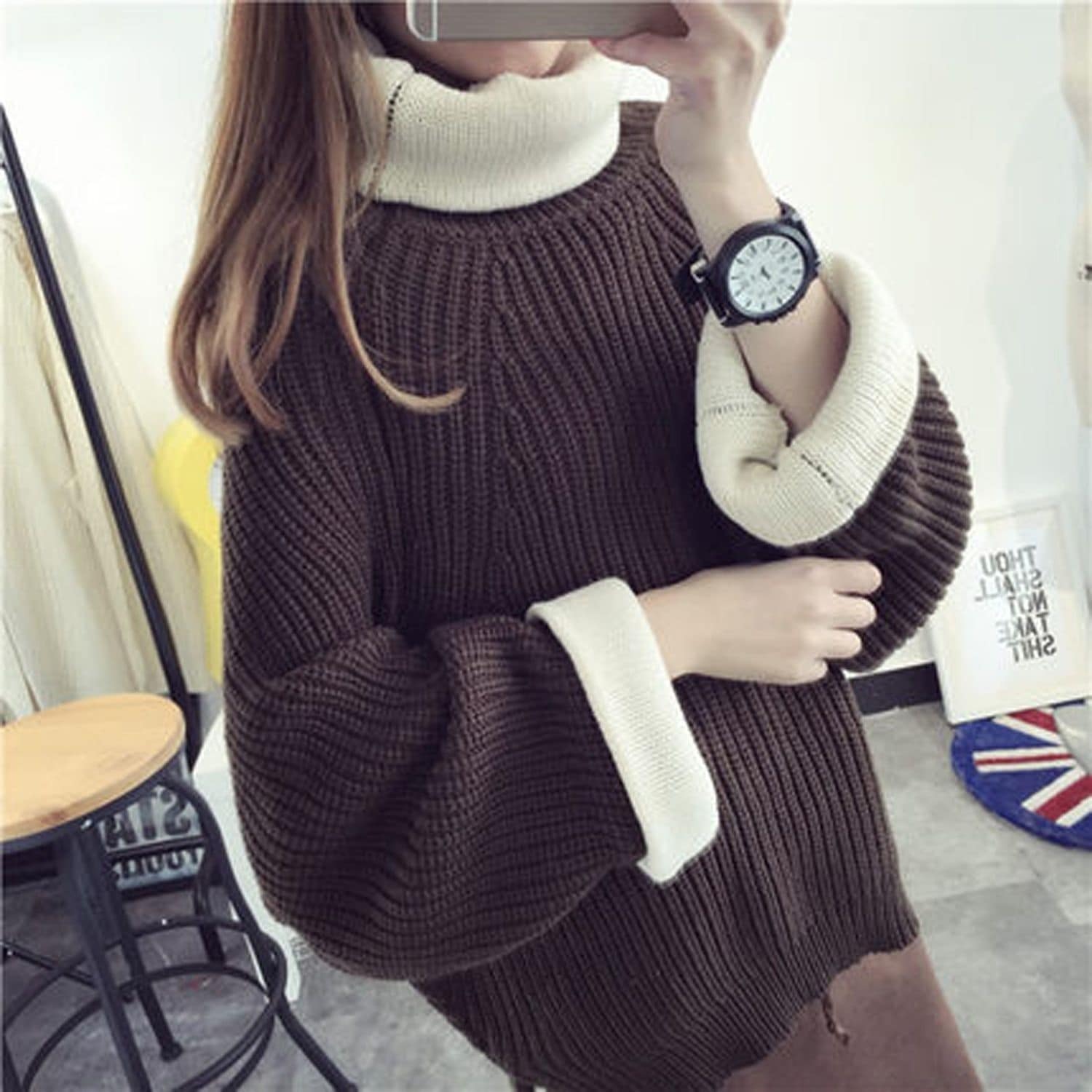 セーター レディース ランキング ブランド タートルネック ゆる ざっくり かわいい 厚手 ケーブル編み トレーナー 人気 白 黒 ブランド 柄 ハイネック ニットセーター 春 クルーネック おしゃれ