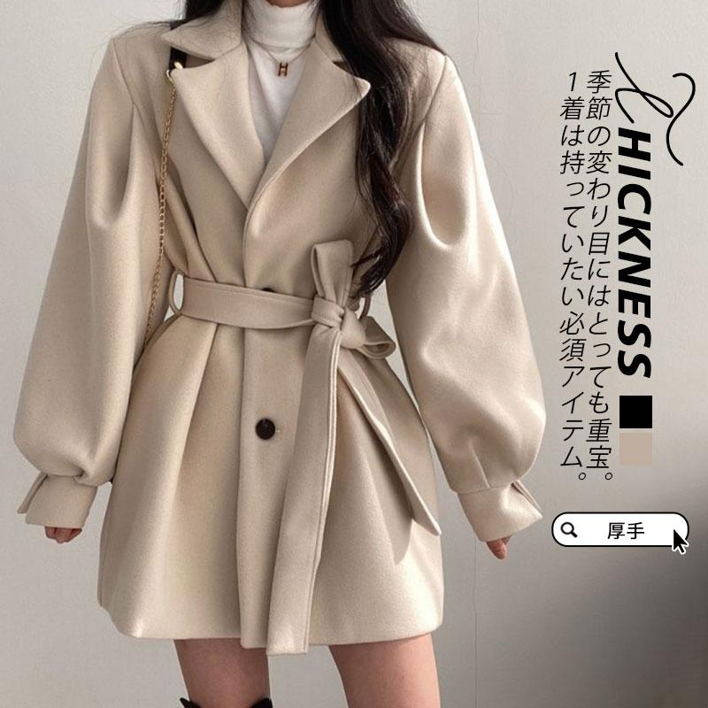 大人気 上品 チェスターコート レディース 冬服 ラシャコート ジャケット 折襟 パーカー カジュアル アウター 秋コーデ ビジネス 春秋 着痩せ 細身 通勤