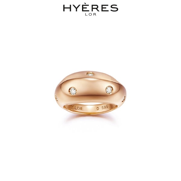 HYERES LOR】Champagne Moon 14K chunky ring M [HYERES LOR