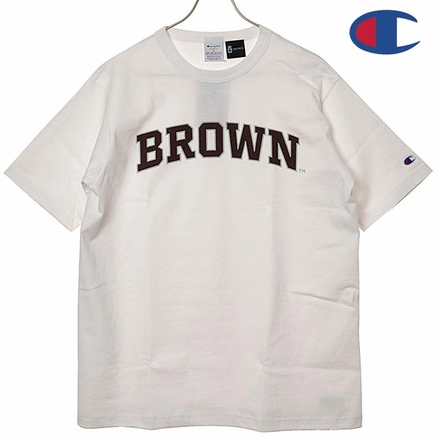 メール便 MADE IN USA Tシャツ メンズ T1011 [C5-D305] トップス 半袖 ヘビーウェイトコットン カレッジTee BROWN WHITE 正規取扱店