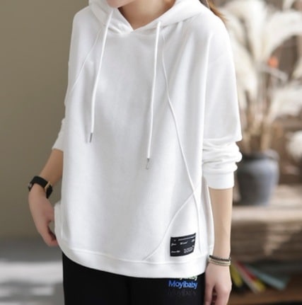 カジュアル長袖パーカー 長袖 フーディー 定番トップス トップス ロング丈 袖あり 綿 爽やか スタイル 可愛い きれいめ シンプル カジュアル 上品 おしゃれ かっこいい レトロ