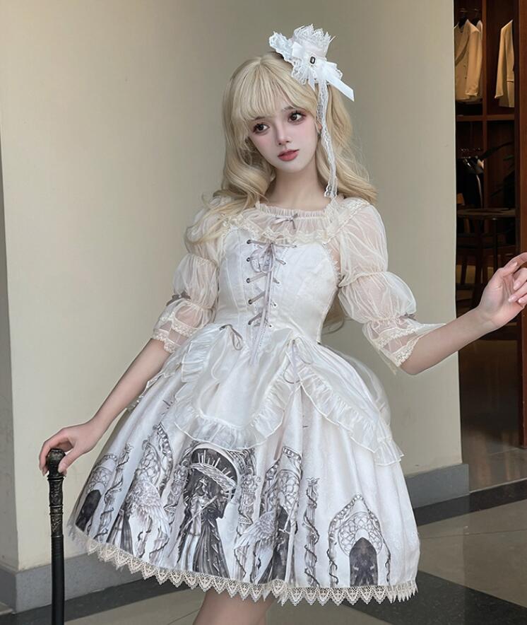 【新作登場 最安値!】210ロリータjskワンピースゴスロリ コスプレ メイド服 コスチューム 文化祭 学園祭 衣装 仮装 ハロウィン おすすめ 可愛い ドレス　日常　写真　舞台　花嫁　洋服