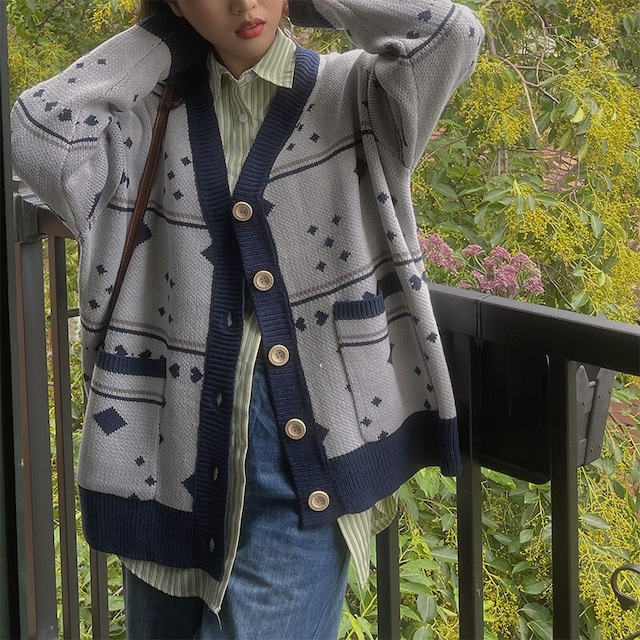 ニットトップス-Cozy Hooded