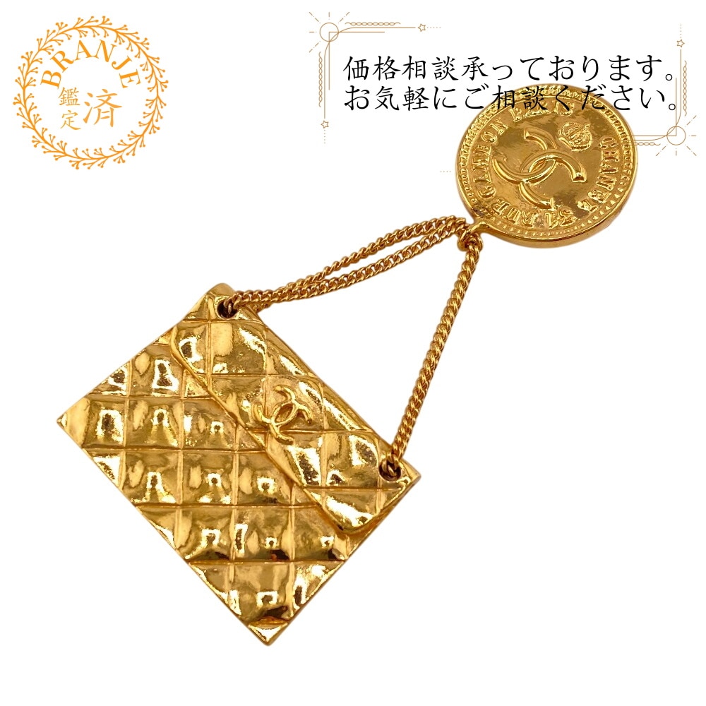 マトラッセバッグモチーフ ココマーク 93A GP ブローチ ゴールド ユニセックス