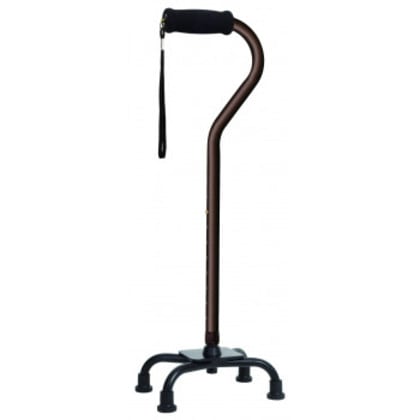 フジホーム ステッキ 杖 アルミ四点杖 ブラウン WB5147