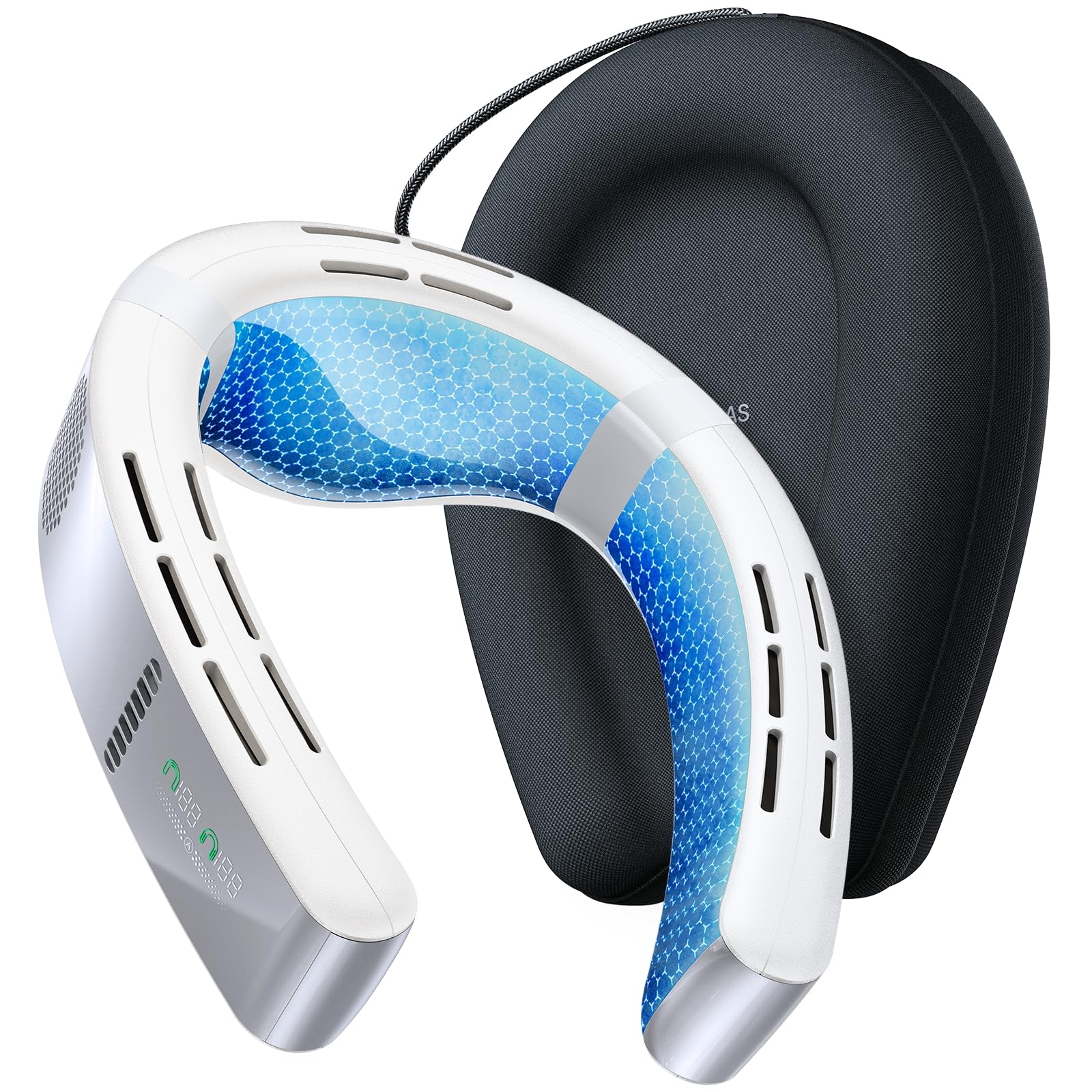 TORRAS ネッククーラー 首掛け扇風機 冷却プレート ネックファン 携帯扇風機 ペルチェ AI搭載 6000mAh 軽量 羽根なし 冷感 冬夏兼用 暑さ対策 プレゼント COOLIFY Cyber