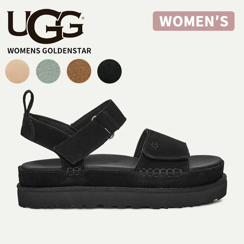 アグ サンダル UGG ウィメンズ Women s GoldenStar ゴールデンスター レディース スエード サンダル ストラップサンダル 厚底 1136783