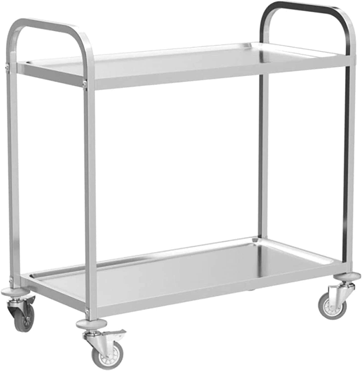 キッチンワゴン 業務用 ステンレス製 8545cm天板 分厚い0.8mm仕様 飲食店 ホテル アミューズメントパークなど (二段タイプ)