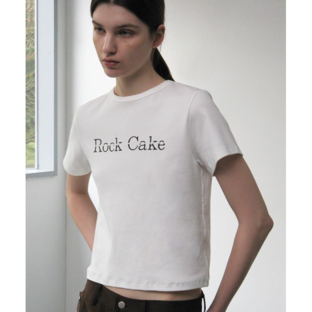ROCKCAKE Basic Slit Logo Crop Top White RC25TP16310WH 4,608円