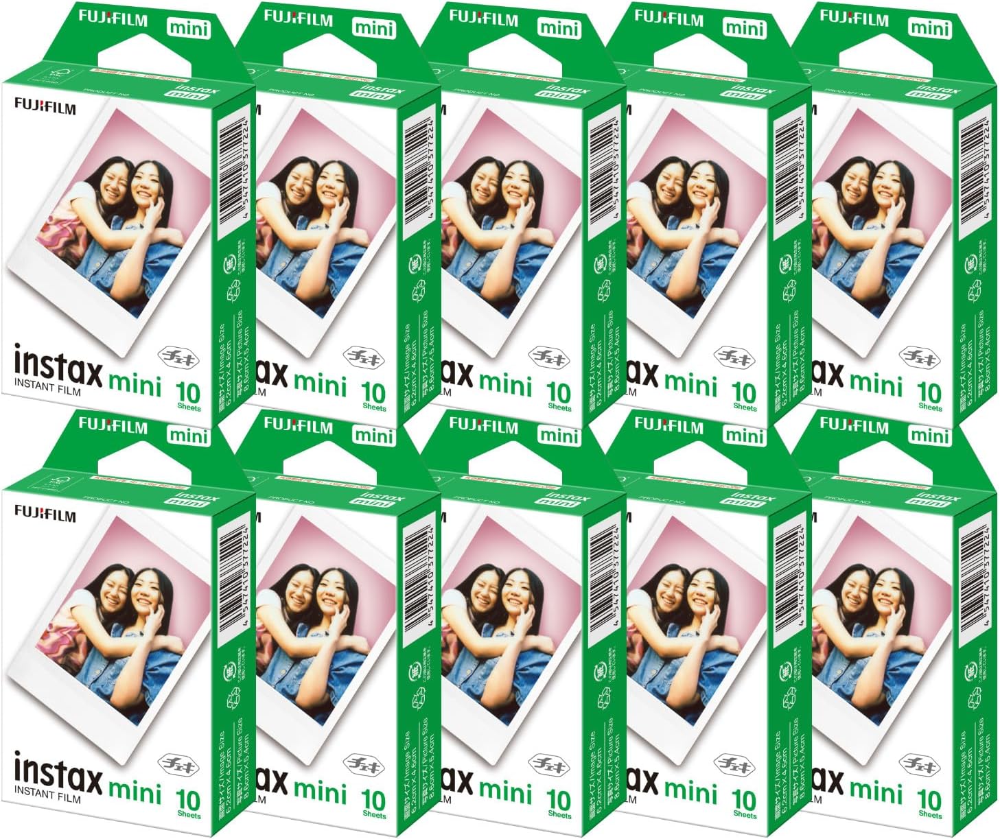 FUJIFILM 富士フイルム チェキ用フィルム JP1_10個セット(100枚) INSTAXMINIJP1×10