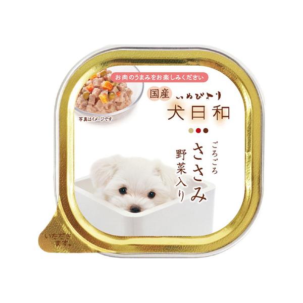 【1ケース】【お取り寄せ対象品】わんわん犬日和トレイささみ野菜 100g [わんわん] *96個