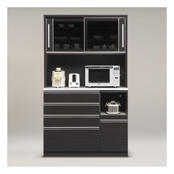 120キッチンボード　レンジ棚 北欧 オープンキッチン収納 レンジボード幅120 高さ 200 レンジ収納 棚 ラック ガラス扉 /カラー2色対応