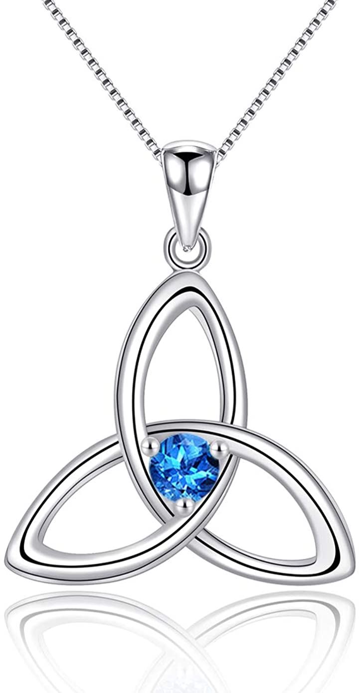 JIANGXIN スイスブルー トパーズ 925 スターリング シルバー ペンダント ネックレス 4
