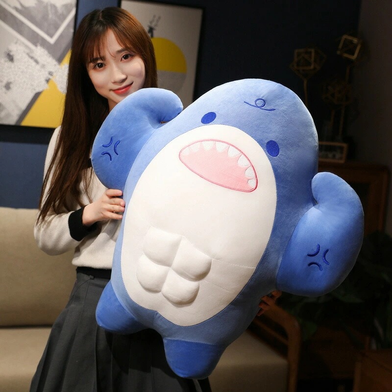 【70cm】 ぬいぐるみ マッスル 筋肉 鮫 サメ インテリア 動物 可愛い 彼女に 心地いい ふわふわで癒される shark 大きい 抱き枕 クッション 柔らか プレゼント ギフトc-wanou-9