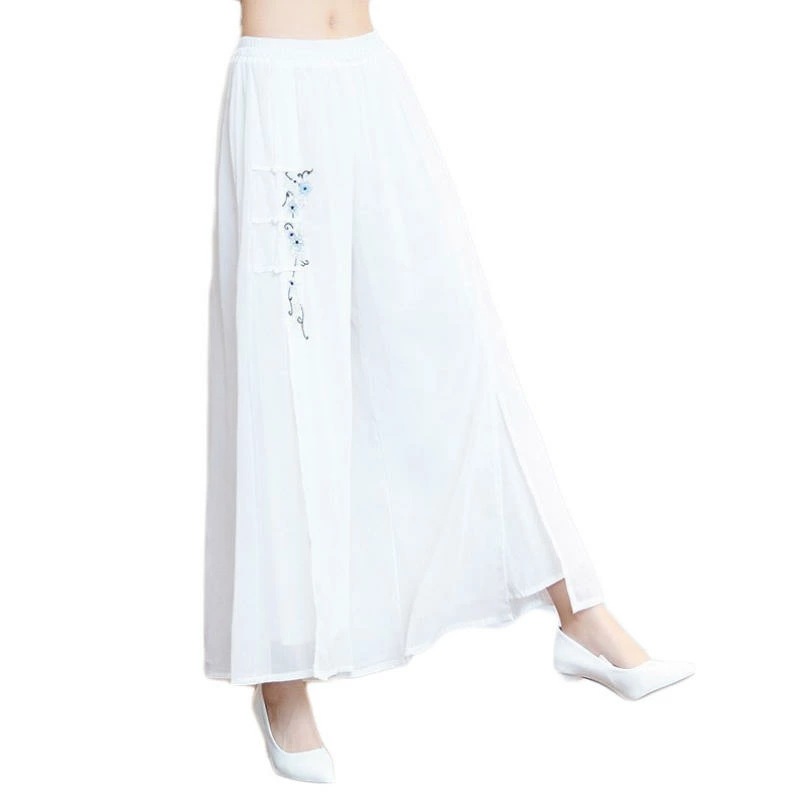 ワイドパンツ レディース ガウチョパンツ シフォン ふんわり ゆったり シフォン フレアパンツ ふんわりミモレ丈 スカンツ おしゃれ ボトムス 夏 春 涼しい サテン 体型カバー おしゃれ ロングパン 6,578円