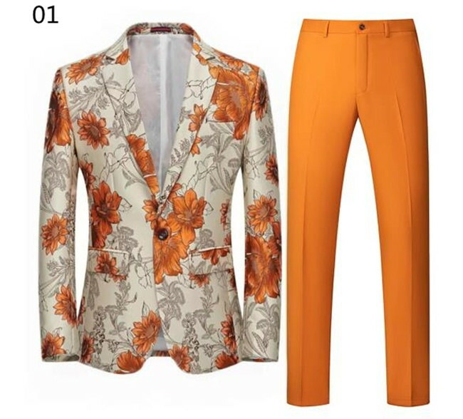 10色入荷 ストライプ　メンズ　スーツ　スーツセット　上下セット セットアップ　2点セット　花柄　タキシード　メンズ タキシード パンツ　演出服 華麗な王族服 王子様 ヨーロッパ風 復古風 コスプレ