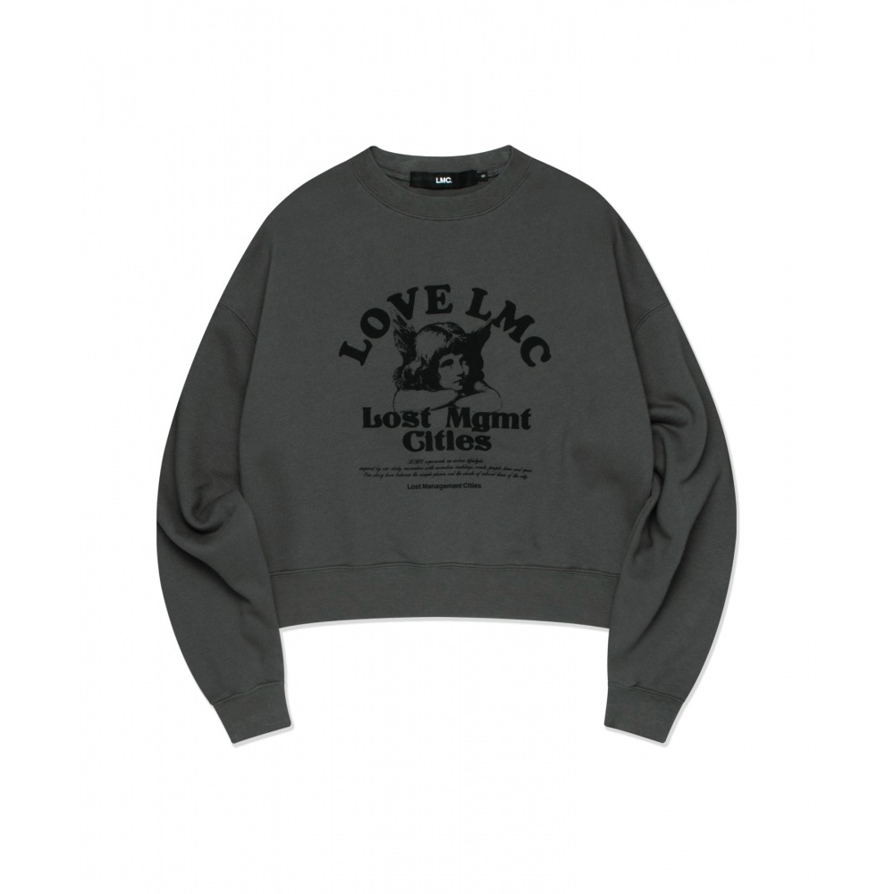 LMC WM LOVE ANGEL クロップド スウェットシャツ チャコール 7,906円