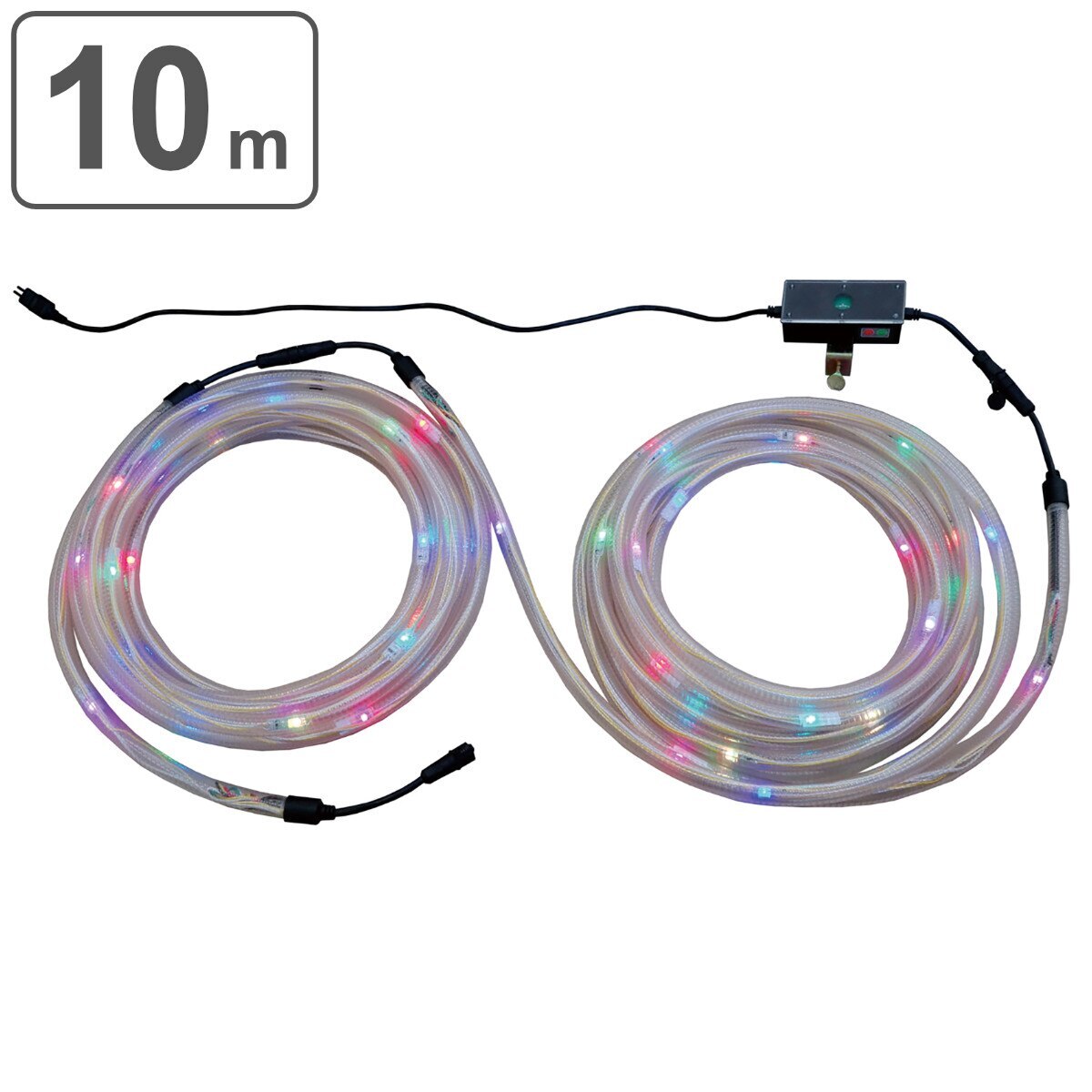 カラフルチューブ LED色切替可 2本1組 直径2.2cmx10m LED ライト カラフル イルミネーション 作業ライト LEDライト チューブライト 巻きつけ 10m 工事現場 法人限定