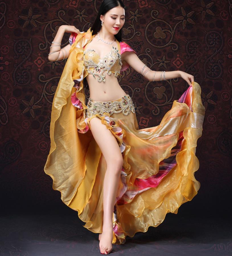 【SNS大人気】ベリーダンス衣装3点セットスパンコールコスチュームレディース 演出高級感社交ダンスダンス服 ストレッチお洒落 15,144円