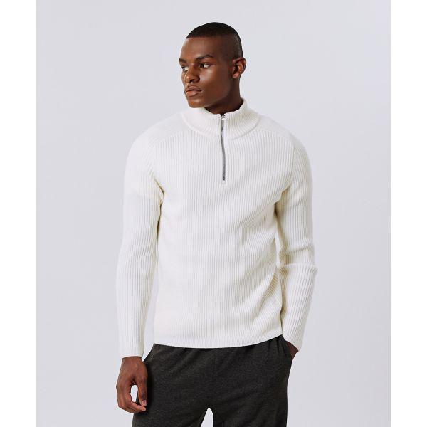 男性ウール混紡ハーフジップセーター SPJWCNRL206MIVY 659591