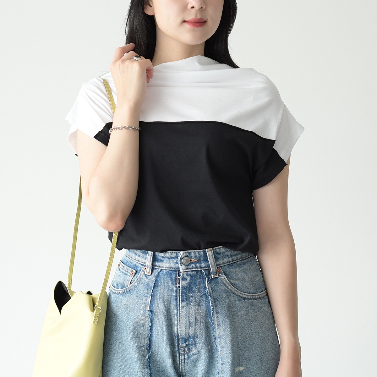 メゾン マルジェラ トップス ハイネック HIGH NECK Tシャツ S52NF0006 S23588 春夏 おすすめ 半袖 ギフト