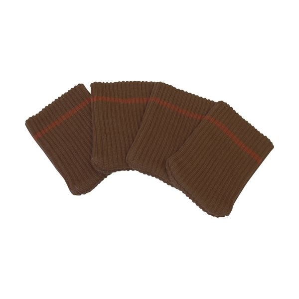 （まとめ）旭電機化成キズつきにくいテーブル脚カバー ブラウン AIC-02-BR 1パック（4個）10セット