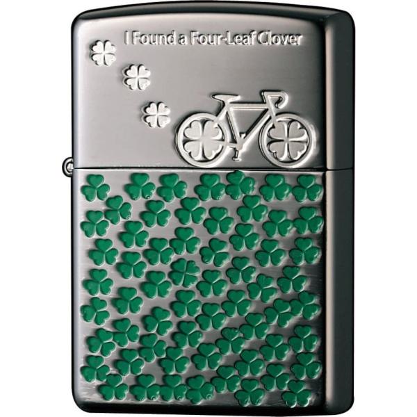ジッポー ZIPPO ライター 2BN-CLOVER 両面加工　Cute Design キュートデザイン クローバー 自転車 ブラックニッケル 7,830円