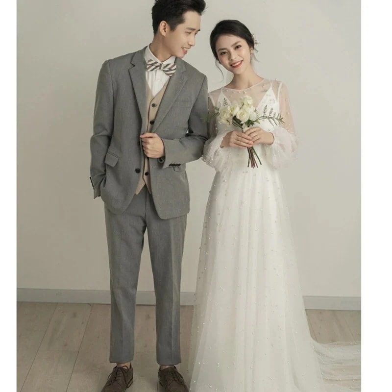 【L.O.V.E】 ウェディングドレス 白 結婚式 花嫁 サイズオーダーメイド可能 成人式 お呼ばれ ウェディング 演奏会 二次会 パーティードレス 前撮り ワンピース ロングドレス メガ割 9