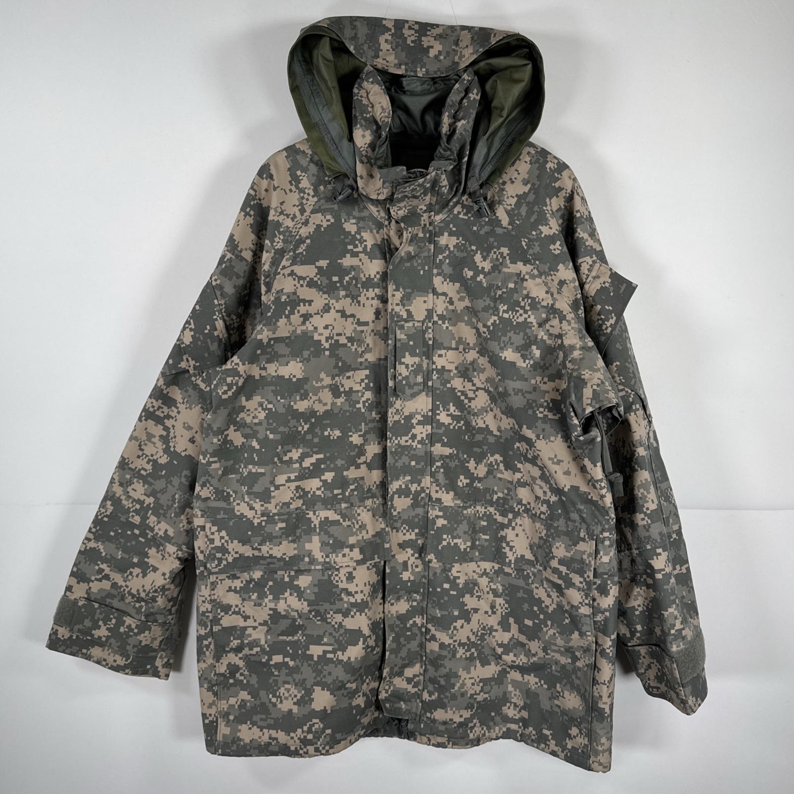 古着 ミリタリージャケット ECWCS GORE-TEX デジカモ ゴアテックスパーカー 米軍 実物 迷彩 カモフラ ナイロン medium regular グレー メンズ