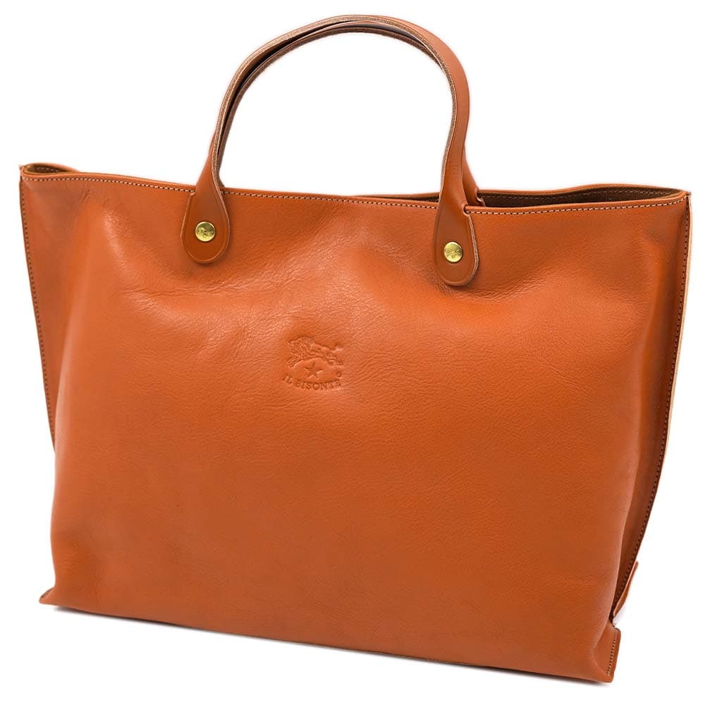イルビゾンテ トートバッグ ハンドバッグ IL BISONTE メンズ レディース CARAMEL キャメル レザー 本革 通勤 BTH022 PV0001 CA124B