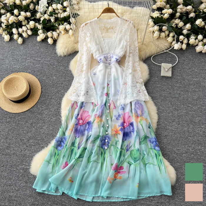 2色ロングワンピ,ロングワンピース,Aライン,ロング,ワンピ,ドレス,レディース,春,秋,お嬢様,大人,通販,