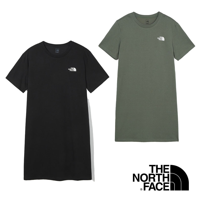 NT7ZQ40 W’S ESSENTIAL S/S MINI DRESS 韓国 ワンピース レディース 半袖 ミニ ラウンド Tシャツ 夏 レディース
