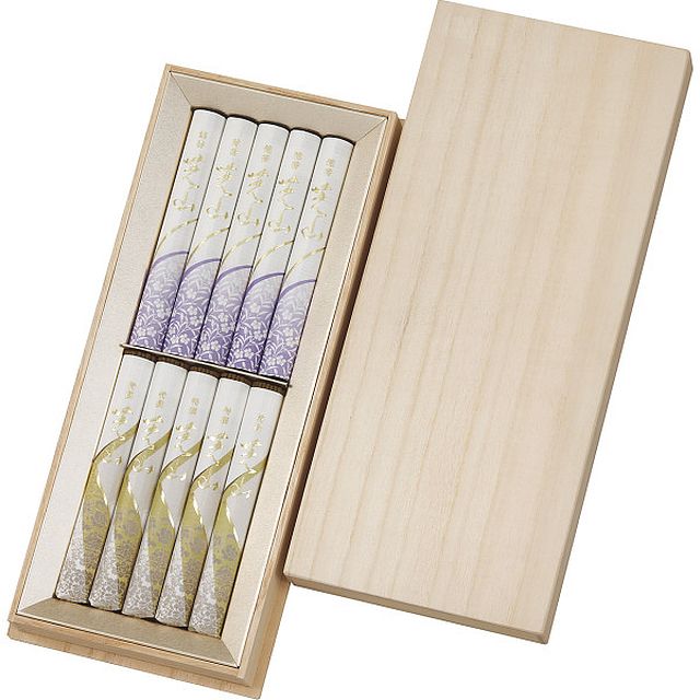 芝山 日本香堂 芝山 二種香（銘香芝山/特撰芝山） 短寸10入（桐箱入） 5,493円