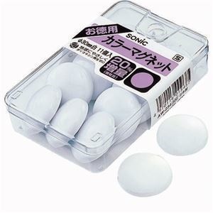 （まとめ） カラーマグネット 直径30mm 白 AW-234 1ケース（11個） [x15セット]