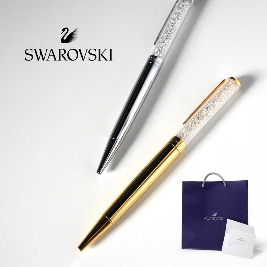 SWAROVSKI 驚きの値段 CRYSTALLINE ボールペン ブランド 都内で ショップ袋付