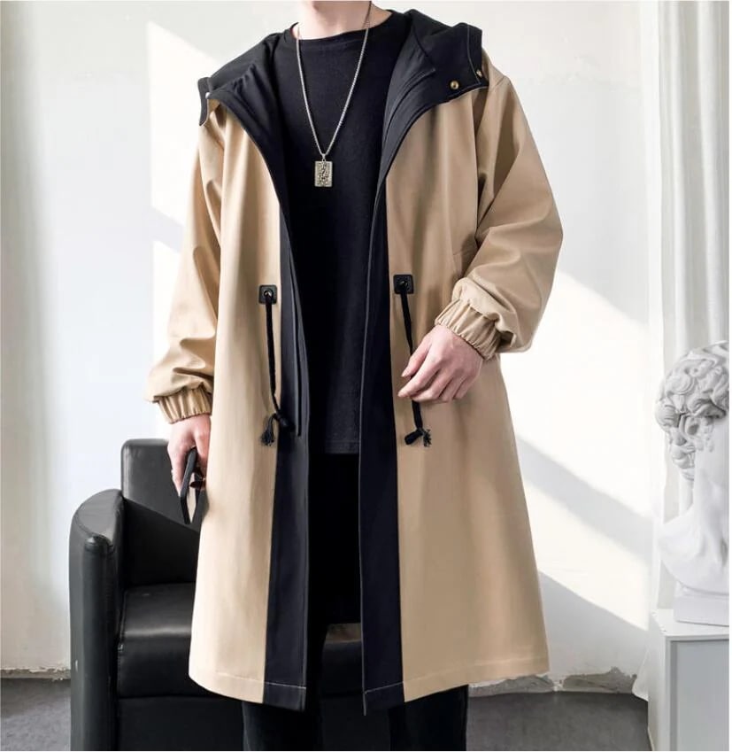 メンズ アウター 防風 ロング丈 コート ジャケット 韓国 ファッションDY26 2CLR