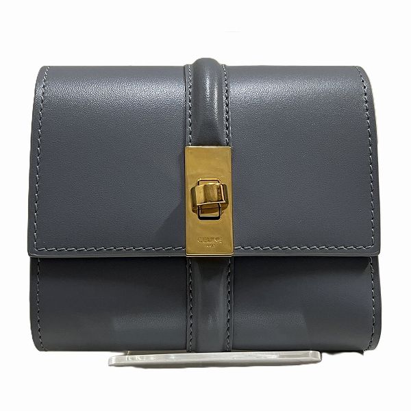 セリーヌ スモール トリフォールドウォレット 16 10F523 3つ折り財布 レディース【中古】