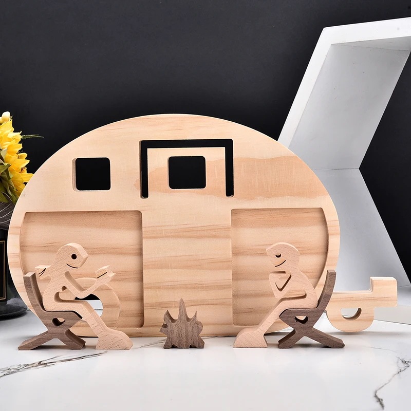 犬のための木の彫刻,家,オフィス,ペット,クリスマスプレゼントのための装飾的な彫刻 GPL00043