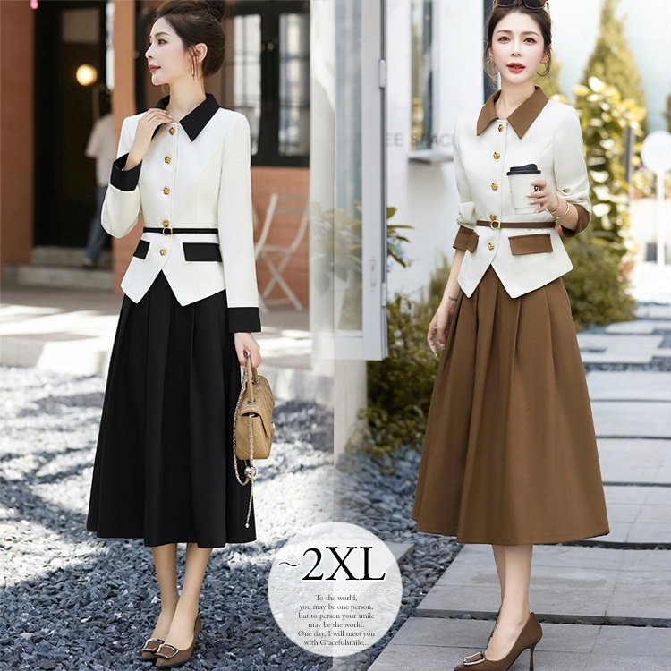 スーツセット レディース スカートスーツ ママスーツ 卒園式 卒業式 入園式 入学式 大きいサイズ お呼ばれ 披露宴 結婚式 パーティー 同窓会 30代 40代 50代 ブラック ブラウン セットア 12,157円
