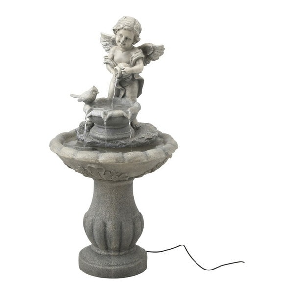 STF-02 ソーラーファウンテン 天使と小鳥 メーカー直送